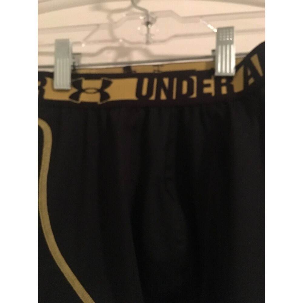Under Armour Boys Compression Shorts Active Wear Elastic Waist Size Large Black - Picture 3 of 7